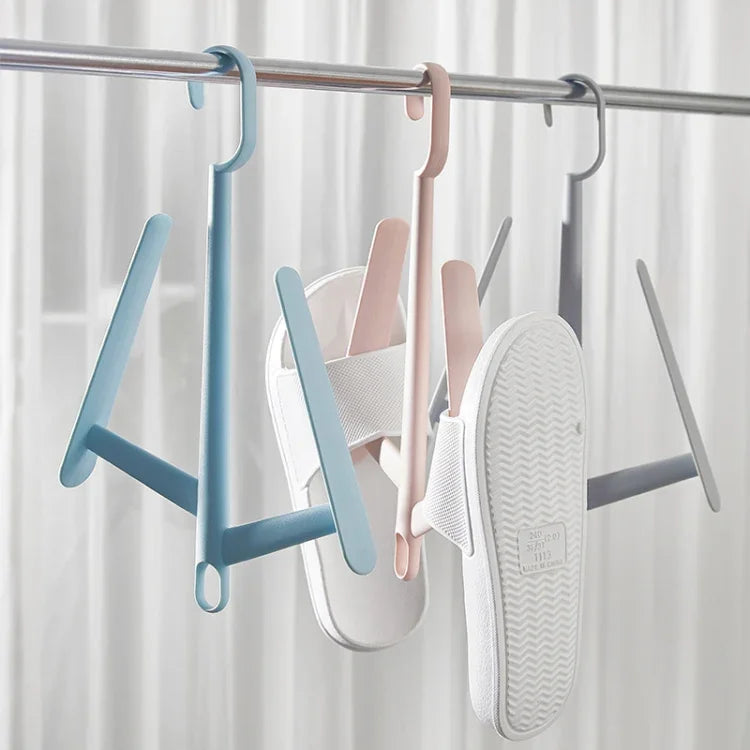 Porte-vêtements Extérieur Multifonctionnel Anti-vent Balcon Porte-chaussures Couleur Aléatoire