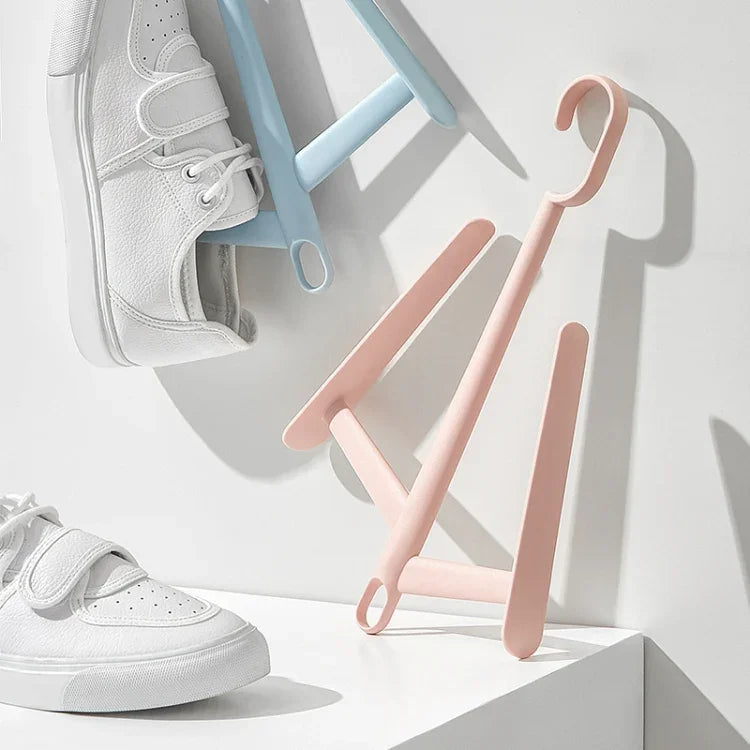 Porte-vêtements Extérieur Multifonctionnel Anti-vent Balcon Porte-chaussures Couleur Aléatoire