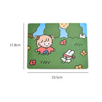 Tapis de souris d'ordinateur portable 5 pièces motif lapin fille de dessin animé créatif, canapé, cache-cache, couchage, repas