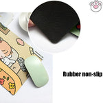 Tapis de souris d'ordinateur portable 5 pièces motif lapin fille de dessin animé créatif, canapé, cache-cache, couchage, repas