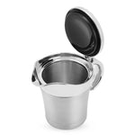 Tasse à sauce en acier inoxydable 304, pot à sauce à steak, bouteille à sauce tomate, pot à assaisonnement à double isolation, capacité : 450 ml, tasse à sauce en acier inoxydable