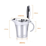 Tasse à sauce en acier inoxydable 304, pot à sauce à steak, bouteille à sauce tomate, pot à assaisonnement à double isolation, capacité : 450 ml, tasse à sauce en acier inoxydable