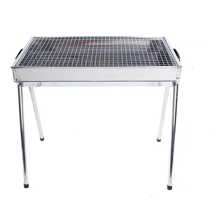 Gril BBQ HZ-003 portable en acier inoxydable pour extérieur, support de barbecue au charbon domestique, M, L