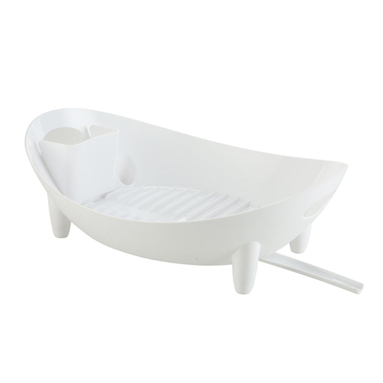 Égouttoir à vaisselle de rangement, égouttoir à ustensiles de cuisine multifonction, blanc, gris