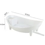 Égouttoir à vaisselle de rangement, égouttoir à ustensiles de cuisine multifonction, blanc, gris