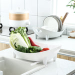 Égouttoir à vaisselle de rangement, égouttoir à ustensiles de cuisine multifonction, blanc, gris