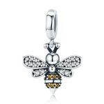 Breloque abeille en argent sterling S925 pour bracelet de perles DIY, SCC821
