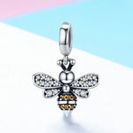 Breloque abeille en argent sterling S925 pour bracelet de perles DIY, SCC821
