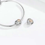 Accessoires de bracelet DIY en argent sterling 925 en forme de cœur, perles et trèfle à quatre feuilles creux, SCC1248