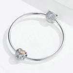 Accessoires de bracelet DIY en argent sterling 925 en forme de cœur, perles et trèfle à quatre feuilles creux, SCC1248