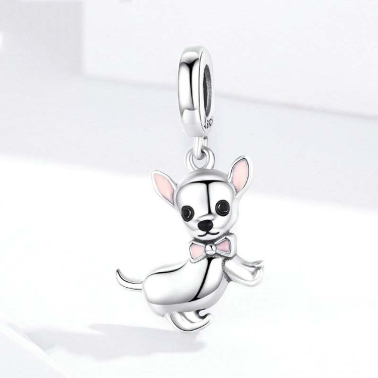Breloque Chihuahua Pendentif en argent sterling 925, accessoires de bracelet DIY, SCC1317