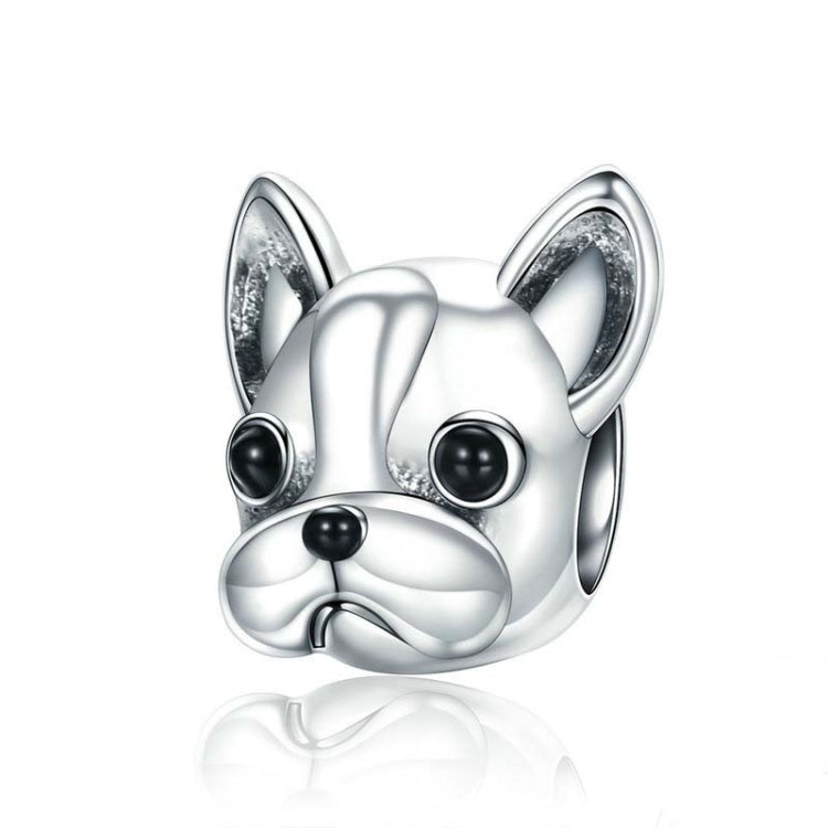 Perles bouledogue en argent sterling S925, série animale