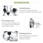Perles bouledogue en argent sterling S925, série animale