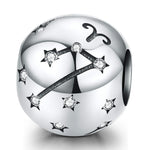 Perles de bijouterie en argent sterling S925, douze constellations, accessoires de bracelet DIY, perles en argent, Bélier, Taureau, Gémeaux, Cancer, Lion, Vierge, Balance, Scorpion, Sagittaire, Capricorne, Verseau, Poissons