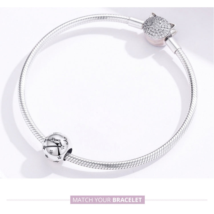 Perles de bijouterie en argent sterling S925, douze constellations, accessoires de bracelet DIY, perles en argent, Bélier, Taureau, Gémeaux, Cancer, Lion, Vierge, Balance, Scorpion, Sagittaire, Capricorne, Verseau, Poissons