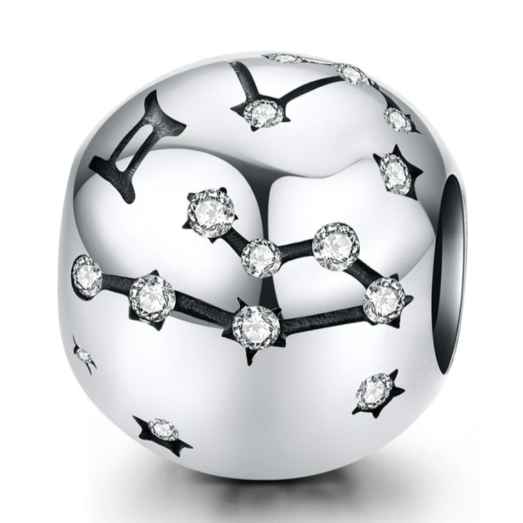 Perles de bijouterie en argent sterling S925, douze constellations, accessoires de bracelet DIY, perles en argent, Bélier, Taureau, Gémeaux, Cancer, Lion, Vierge, Balance, Scorpion, Sagittaire, Capricorne, Verseau, Poissons