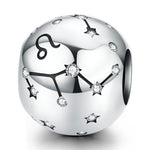 Perles de bijouterie en argent sterling S925, douze constellations, accessoires de bracelet DIY, perles en argent, Bélier, Taureau, Gémeaux, Cancer, Lion, Vierge, Balance, Scorpion, Sagittaire, Capricorne, Verseau, Poissons