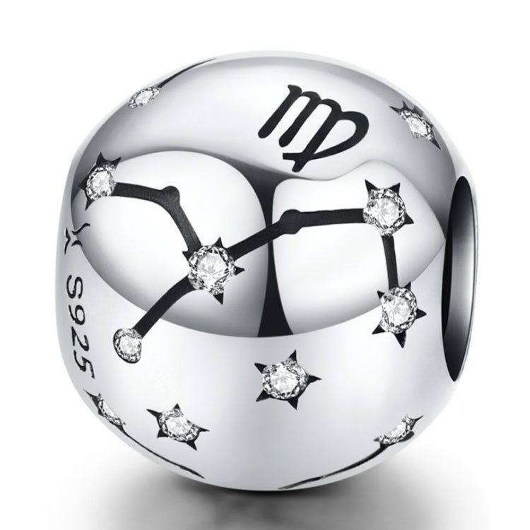 Perles de bijouterie en argent sterling S925, douze constellations, accessoires de bracelet DIY, perles en argent, Bélier, Taureau, Gémeaux, Cancer, Lion, Vierge, Balance, Scorpion, Sagittaire, Capricorne, Verseau, Poissons