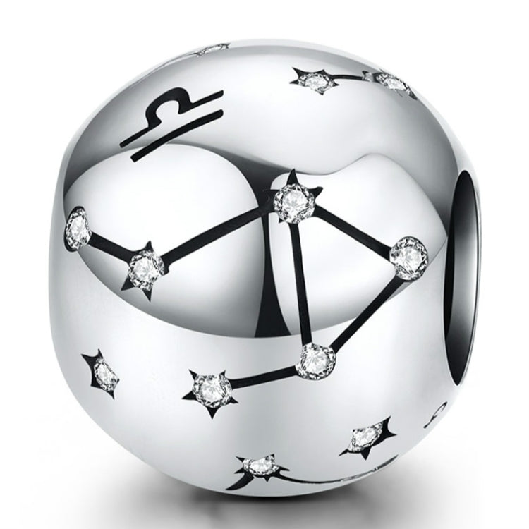 Perles de bijouterie en argent sterling S925, douze constellations, accessoires de bracelet DIY, perles en argent, Bélier, Taureau, Gémeaux, Cancer, Lion, Vierge, Balance, Scorpion, Sagittaire, Capricorne, Verseau, Poissons