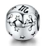 Perles de bijouterie en argent sterling S925, douze constellations, accessoires de bracelet DIY, perles en argent, Bélier, Taureau, Gémeaux, Cancer, Lion, Vierge, Balance, Scorpion, Sagittaire, Capricorne, Verseau, Poissons