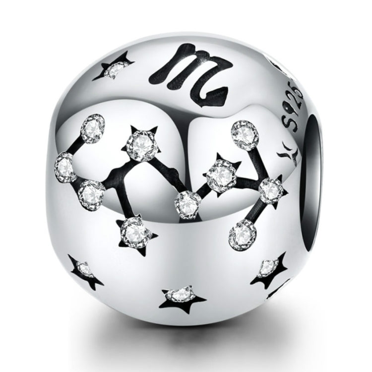 Perles de bijouterie en argent sterling S925, douze constellations, accessoires de bracelet DIY, perles en argent, Bélier, Taureau, Gémeaux, Cancer, Lion, Vierge, Balance, Scorpion, Sagittaire, Capricorne, Verseau, Poissons