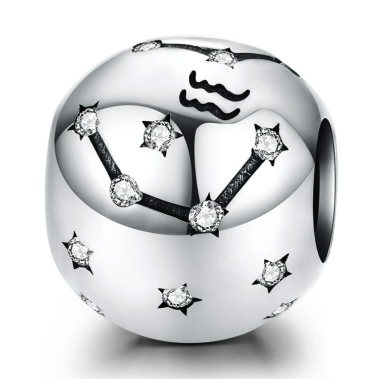 Perles de bijouterie en argent sterling S925, douze constellations, accessoires de bracelet DIY, perles en argent, Bélier, Taureau, Gémeaux, Cancer, Lion, Vierge, Balance, Scorpion, Sagittaire, Capricorne, Verseau, Poissons
