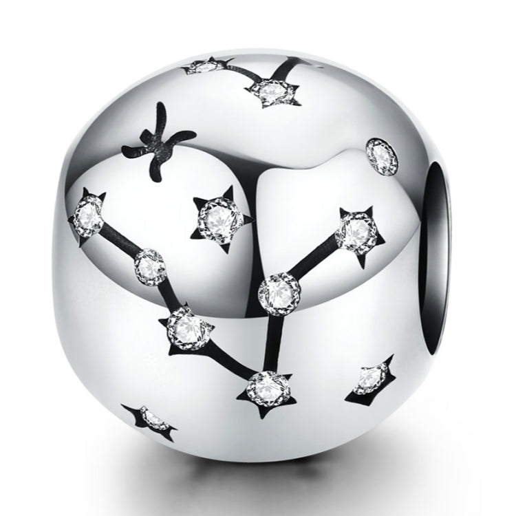 Perles de bijouterie en argent sterling S925, douze constellations, accessoires de bracelet DIY, perles en argent, Bélier, Taureau, Gémeaux, Cancer, Lion, Vierge, Balance, Scorpion, Sagittaire, Capricorne, Verseau, Poissons