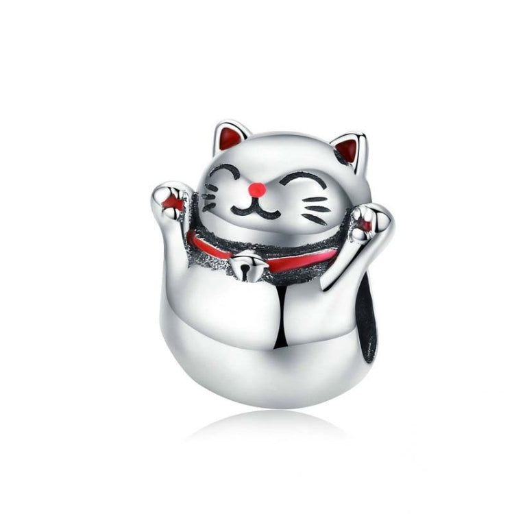Accessoire de Bijoux Bracelet Perlé DIY Chat Chanceux en Argent Sterling 925, SCC1178