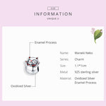 Accessoire de Bijoux Bracelet Perlé DIY Chat Chanceux en Argent Sterling 925, SCC1178