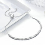 Bracelet en argent sterling S925 réglable pour femme, SCB029
