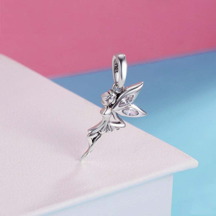 Pendentif breloque fée fleur en argent sterling 925, accessoires pour colliers et bracelets DIY pour femmes, SCC359