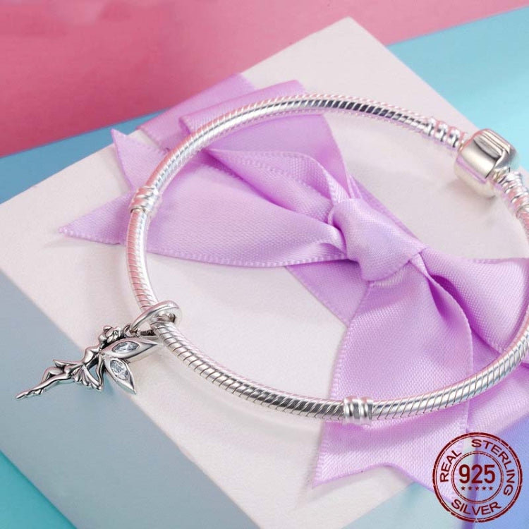Pendentif breloque fée fleur en argent sterling 925, accessoires pour colliers et bracelets DIY pour femmes, SCC359