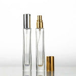 10 flacons en verre transparent de parfum, vides, vaporisateurs portables de voyage, 10 ml