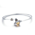 Bee Story Bracelet en argent sterling 925 pour femme, bracelet diamant personnalisé, SCB104