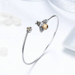 Bee Story Bracelet en argent sterling 925 pour femme, bracelet diamant personnalisé, SCB104