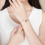 Bee Story Bracelet en argent sterling 925 pour femme, bracelet diamant personnalisé, SCB104