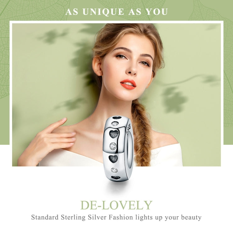 Perles en argent sterling 925, perles sculptées en forme de cœur, accessoires de bracelet DIY pour femmes