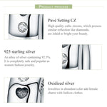 Perles en argent sterling 925, perles sculptées en forme de cœur, accessoires de bracelet DIY pour femmes