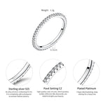 S925 Sterling Silver Ladies Fashion Ring Diamond Simple Ring, 5, 6, 7, 8, 9