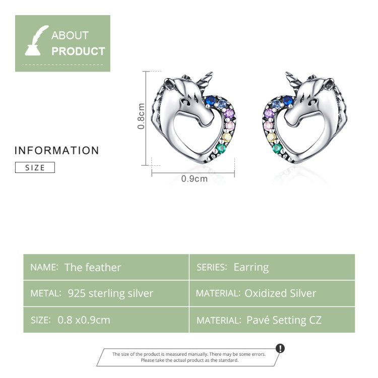 Boucles d'oreilles clous en argent Boucles d'oreilles en argent Zircon coloré Boucles d'oreilles clous en argent, SCE611