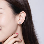 Boucles d'oreilles clous en argent Boucles d'oreilles en argent Zircon coloré Boucles d'oreilles clous en argent, SCE611