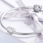 Accessoires de bracelet DIY en argent sterling 925 avec perles cœur d'amour, SCC1152