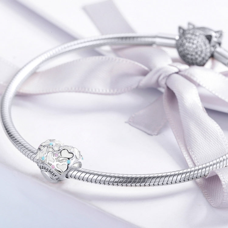 Accessoires de bracelet DIY en argent sterling 925 avec perles cœur d'amour, SCC1152