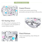 Accessoires de bracelet DIY en argent sterling 925 avec perles cœur d'amour, SCC1152