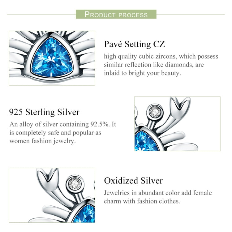 Petites boucles d'oreilles cœur en argent sterling 925 Little Crab avec pierre précieuse, SCE413