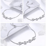 Bracelet mignon à empreintes de pattes d'animaux en argent sterling S925, SCB096