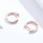Boucles d'oreilles simples en argent sterling S925, Or rose, Argent, Or