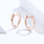 Boucles d'oreilles simples en argent sterling S925, Or rose, Argent, Or