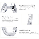 Boucles d'oreilles simples en argent sterling S925, Or rose, Argent, Or