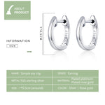 Boucles d'oreilles simples en argent sterling S925, Or rose, Argent, Or